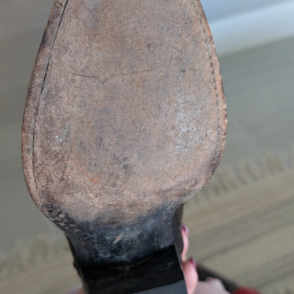 Jurassic Boots Co. Black and Red Leather Cowboy Boots - Picture 9 of 12